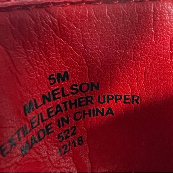 MARC FISHER Nelson Platform Blue Red Striped Nautical Summer Sandal Size 5M - Picture 6 of 6